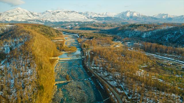 DJI Mavic pro で撮影。十勝岳